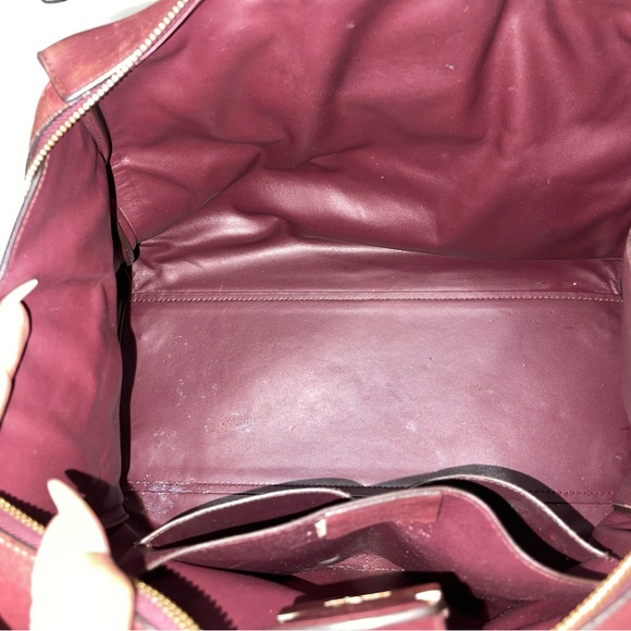 Salvatore Ferragamo Ferragamo Red Gancini Leather Satchel Dark red - Picture 17 of 17